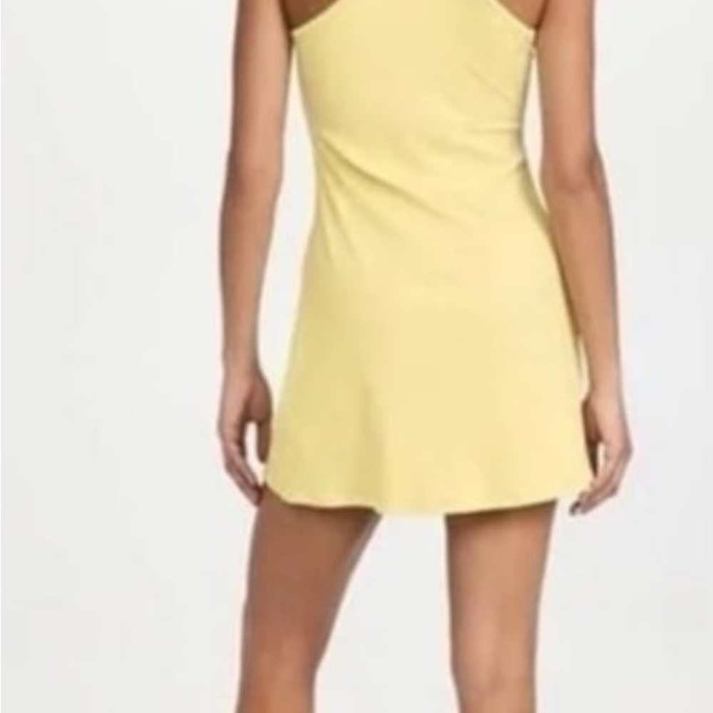 Eleven Skater Rib Dress Yellow Sleeveless Dress